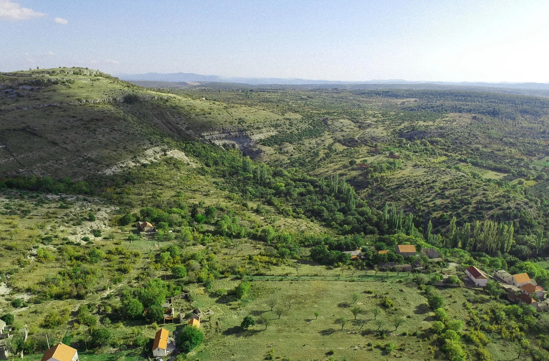 Aerial view of Terra Meera valley in Dalmatian hinterland